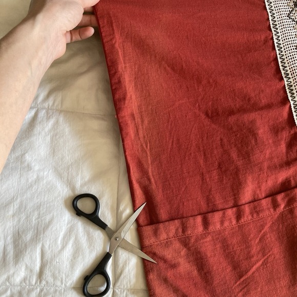 Guayabera Mexican Shirt Cotton Linen Mens 3X Brick Red Boho Embroidery Festival - Picture 11 of 13